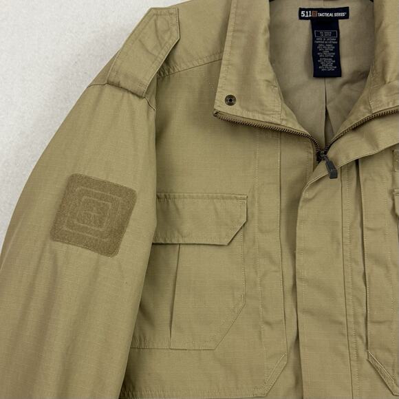 511 Tactical Taclite M65 Field Jacket Mens XL Tan Ripstop Military Utility 78007 - Picture 9 of 13